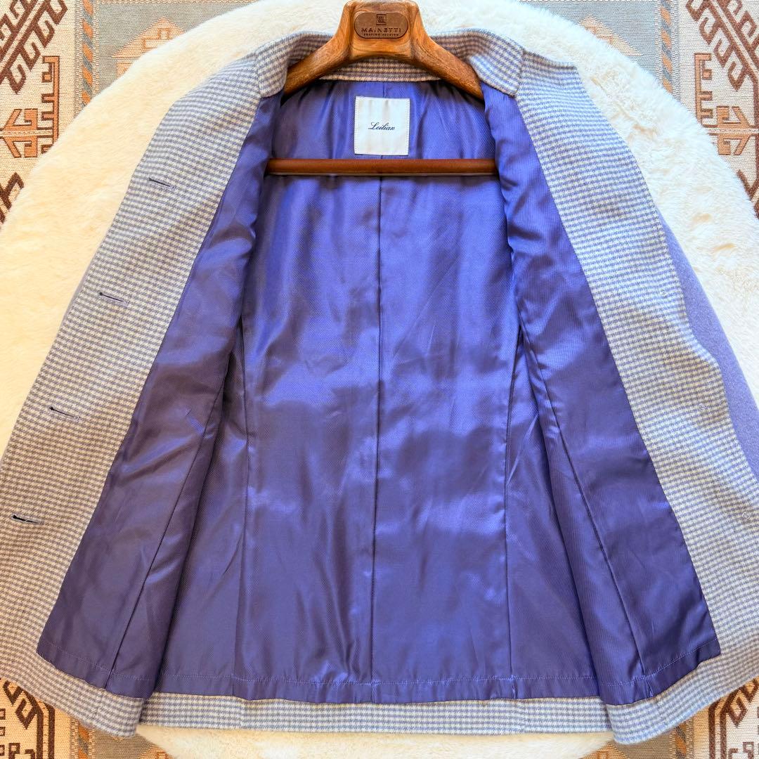 【美品】Leilian レリアン カシミヤ100% スタンドカラーコート