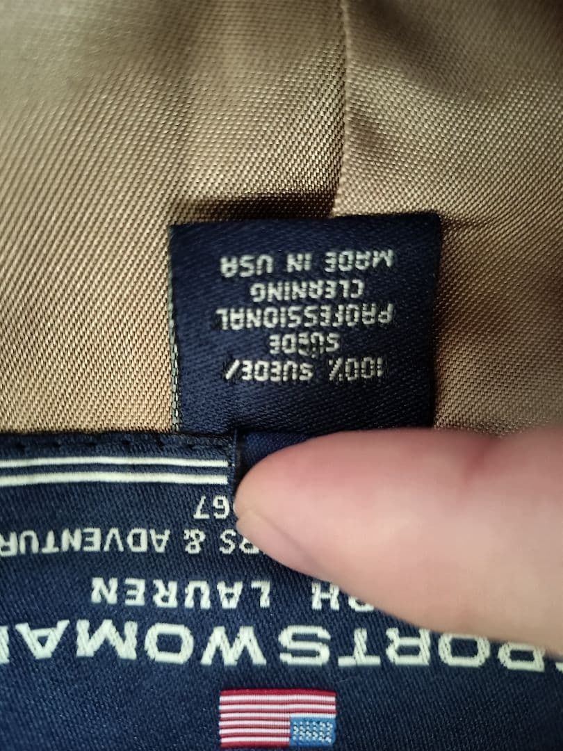 POLO SPORT　100%スウェード　テーラード　MADE in USA