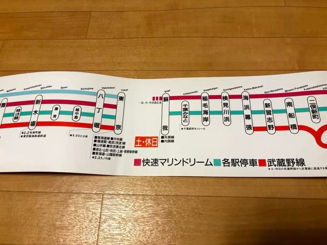 京葉線 停車駅のご案内 JR東日本 車内掲示物 当時物