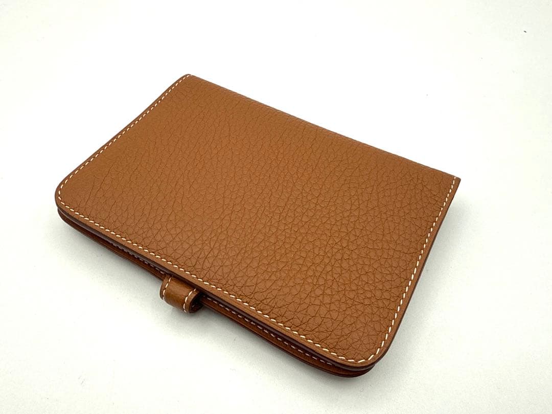 エルメス　ドゴンコンパクト　トリヨン　ゴールド　U刻印　財布