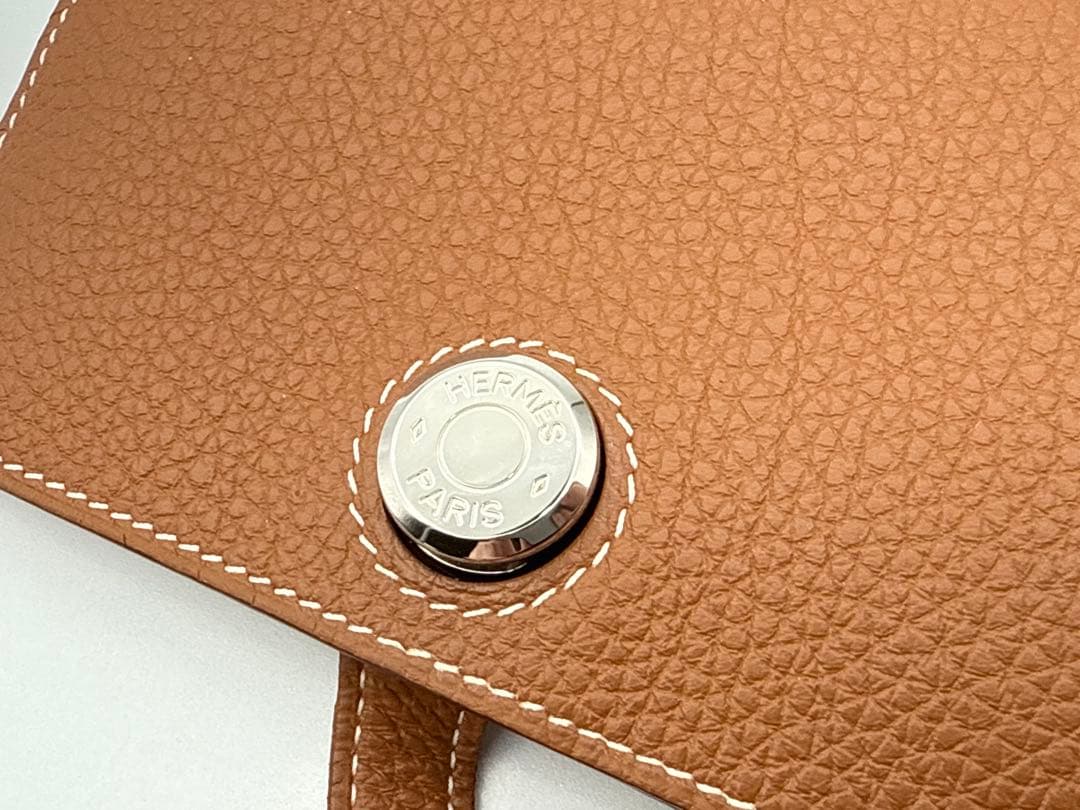 エルメス　ドゴンコンパクト　トリヨン　ゴールド　U刻印　財布