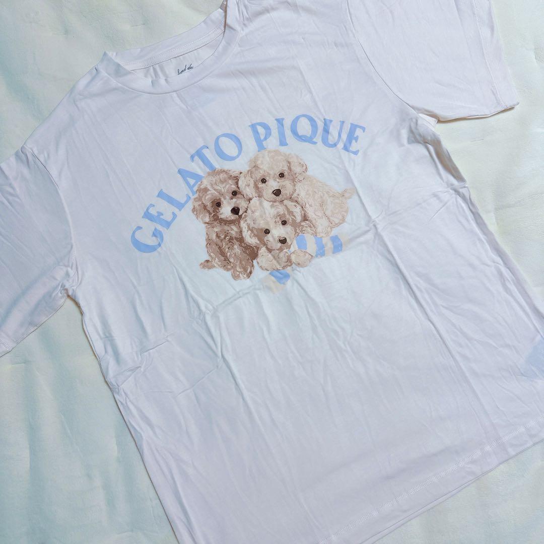 【新品タグ付】ジェラートピケ トイプードル Tシャツ＆ロングパンツ セットアップ