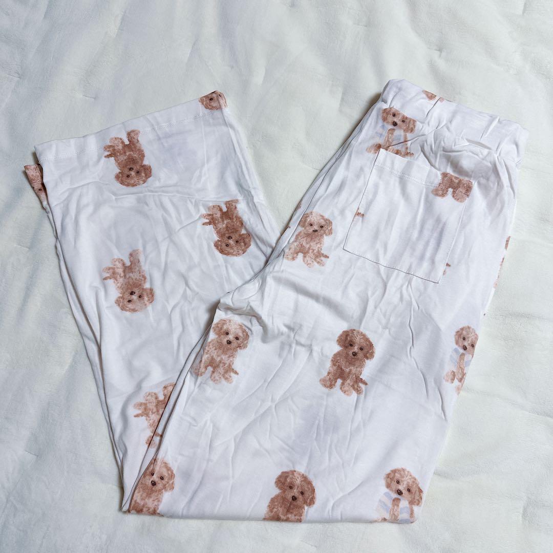 【新品タグ付】ジェラートピケ トイプードル Tシャツ＆ロングパンツ セットアップ