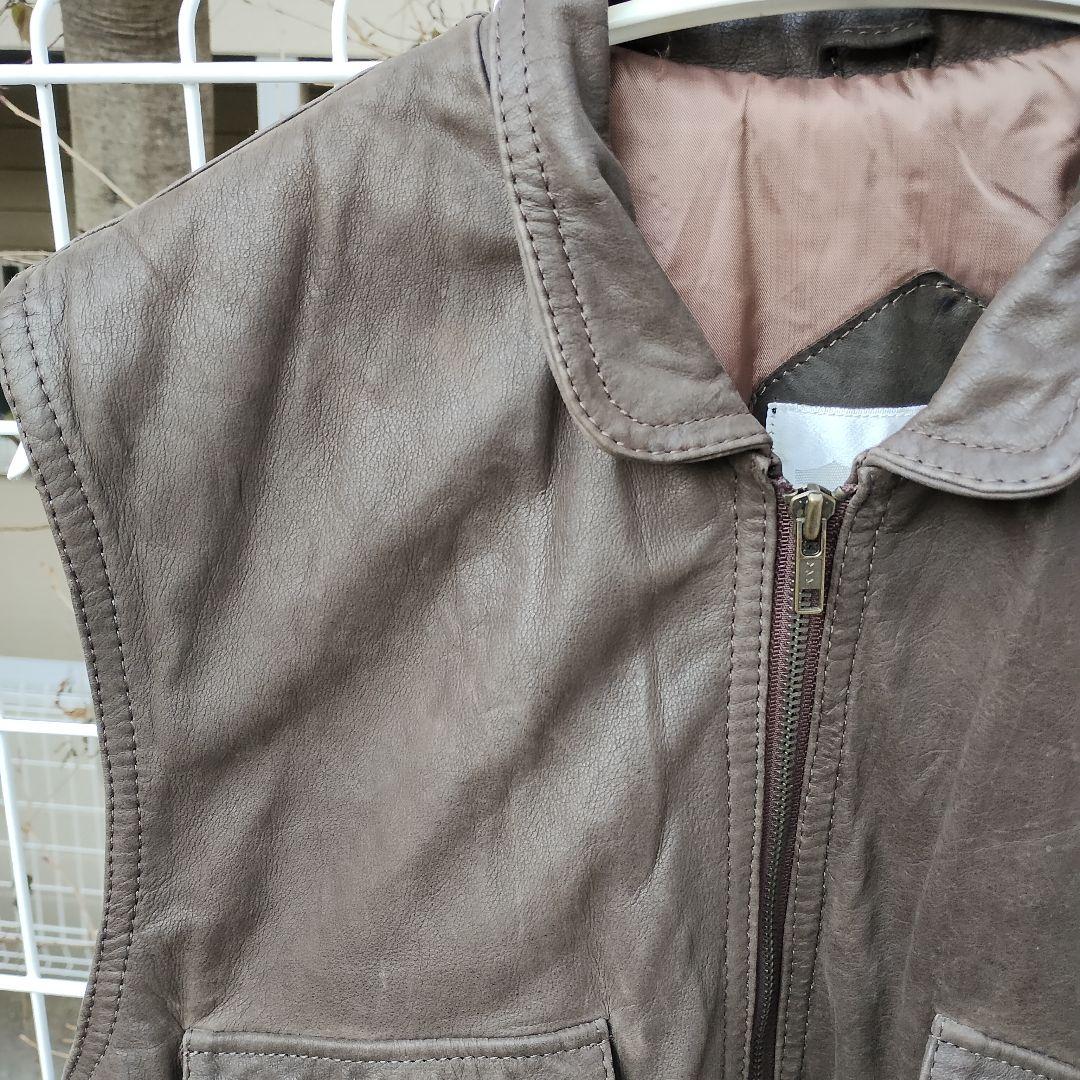 デ*ク様 Yukon Trail レザーハンティングベスト L メンズ本革ユーコ