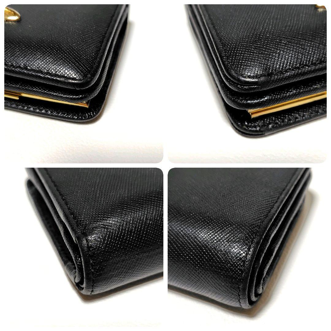 美品✨　ヴィヴィアンウエストウッド　折り財布　黒　レザー　がま口　オーブ