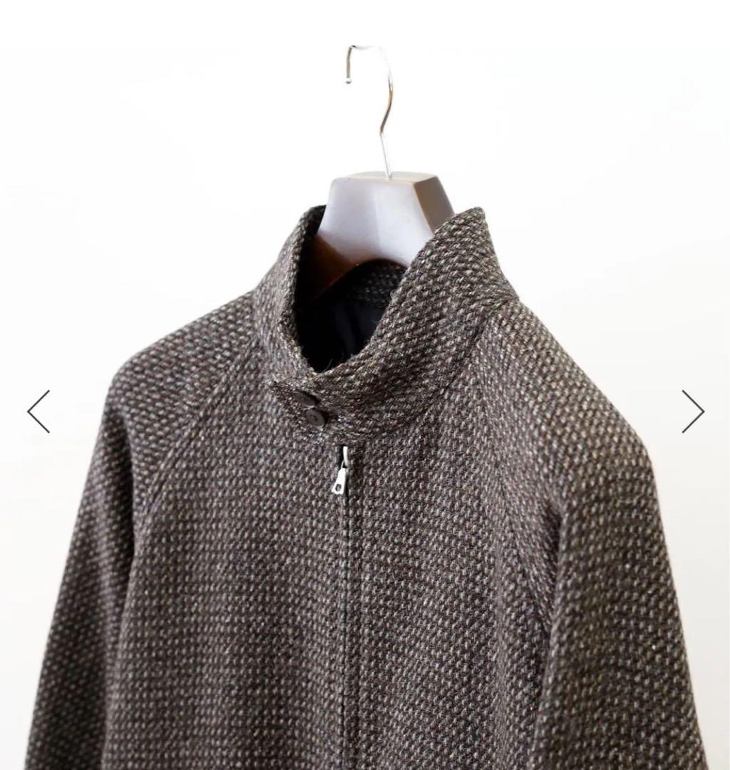 【サイズ5】ALPACA WOOL SILK TWEED ZIP BLOUSON