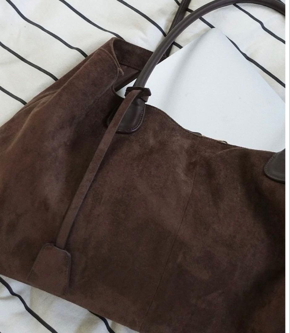 Muori Suède Boston Bag スエードボストンバッグ　ブラウン