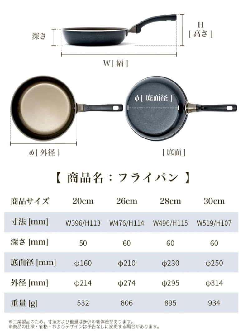 SURUTTO フライパン 30cm　IH対応　ガス対応