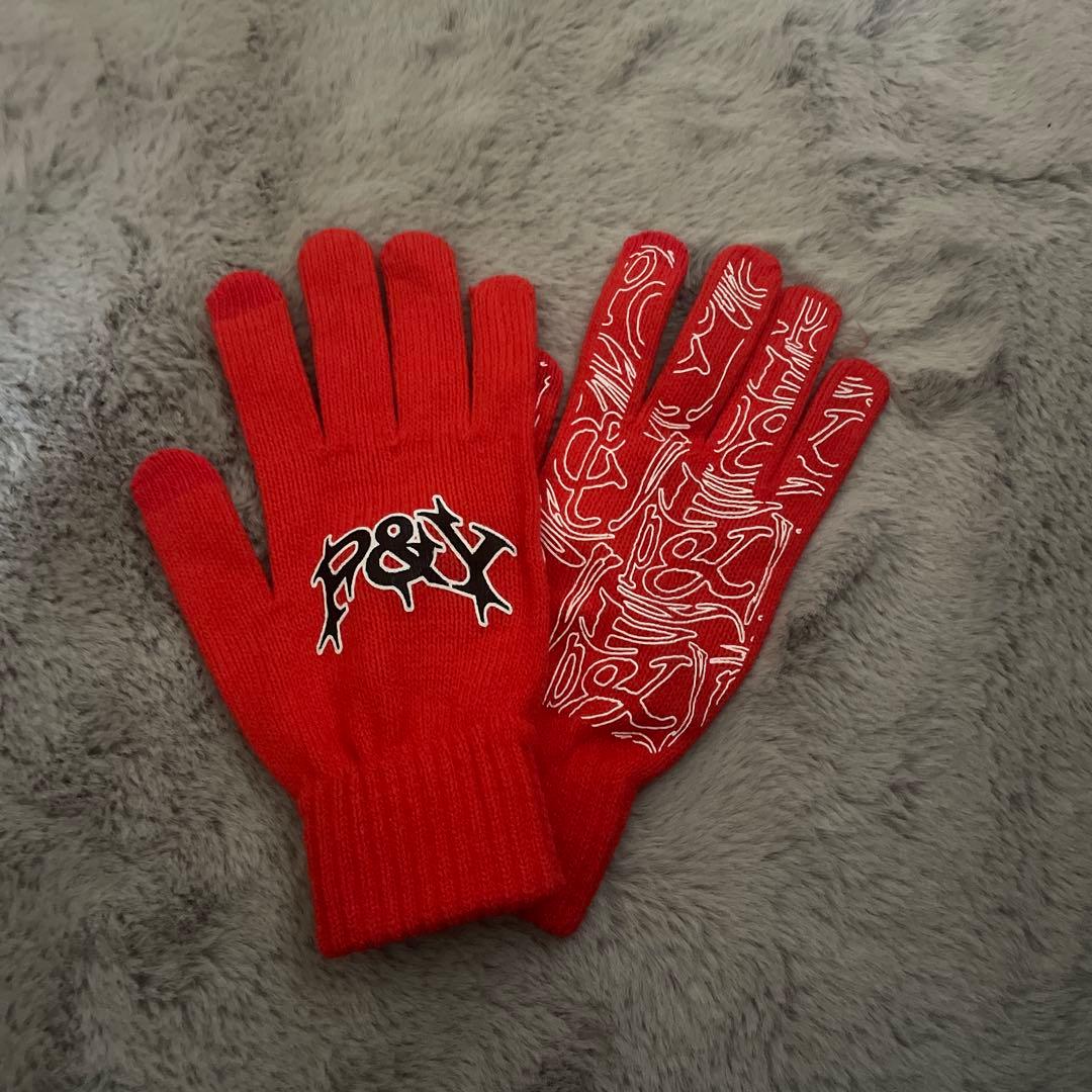 punk and yo 手袋　赤　黒