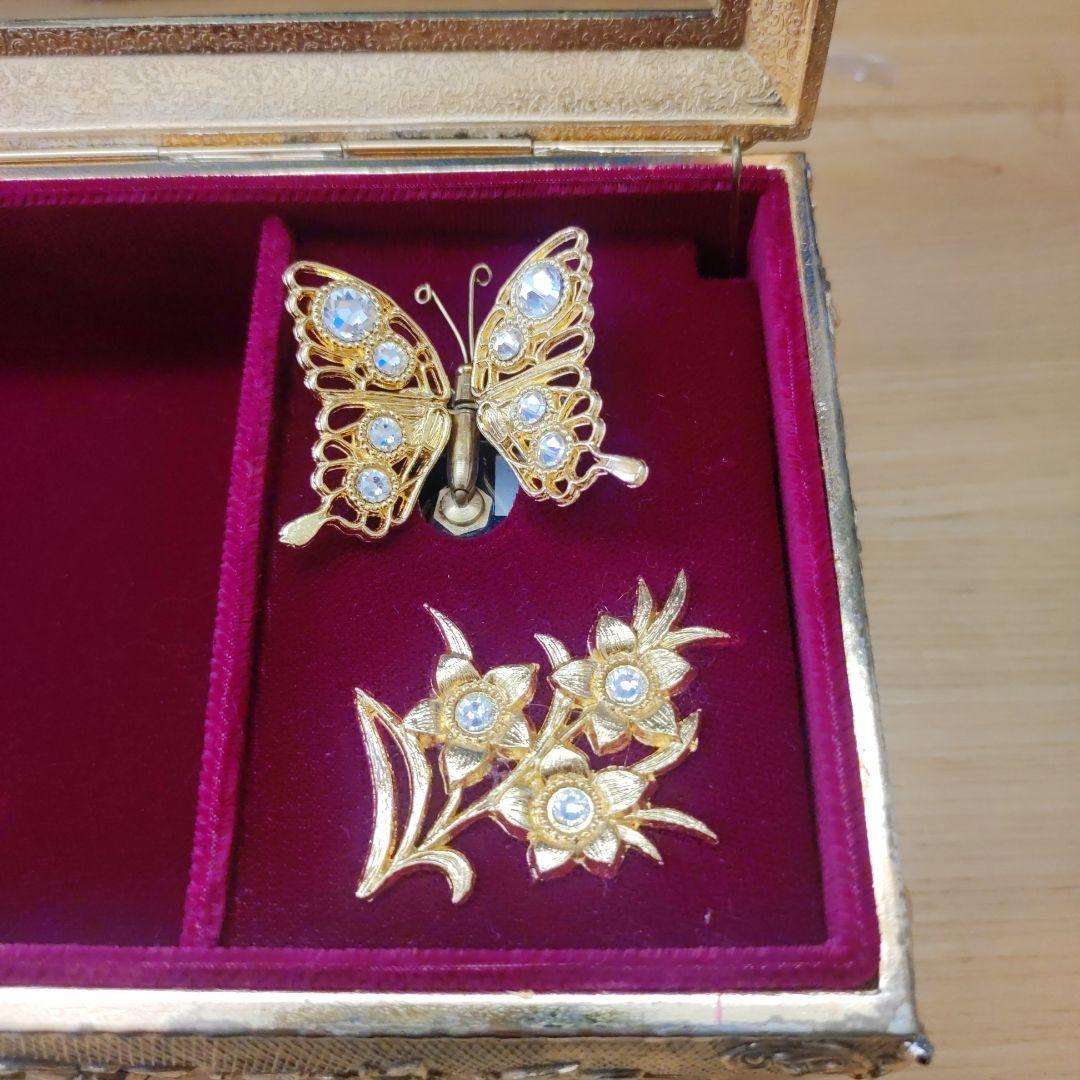 美品 小樽オルゴール堂 カノン BOX オルゴール蝶々