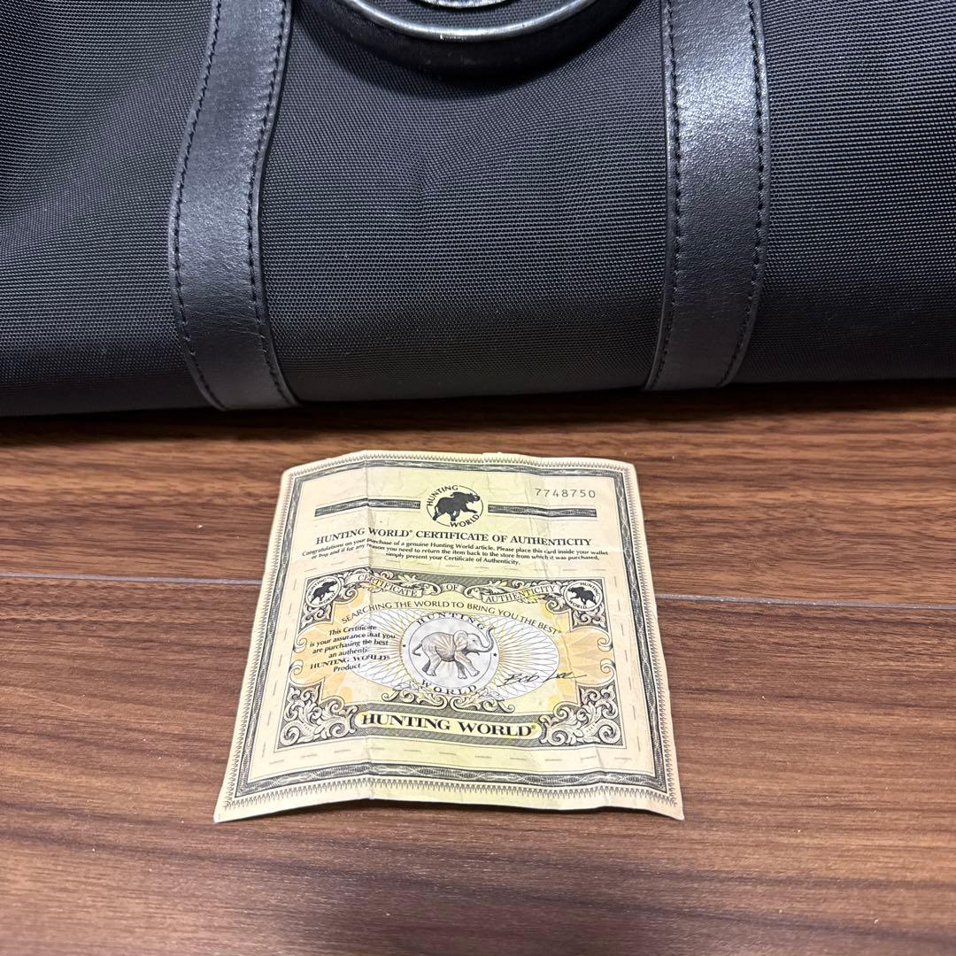 中古　ハンティングワールド×メルセデスベンツ　ボストンバッグ　黒