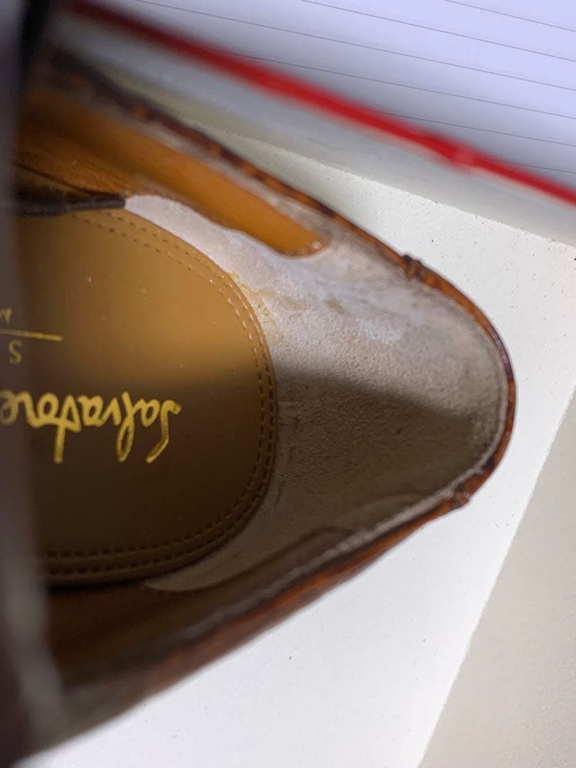 FERRAGAMO フェラガモ 23.5 ７C クロコ型押しレザー