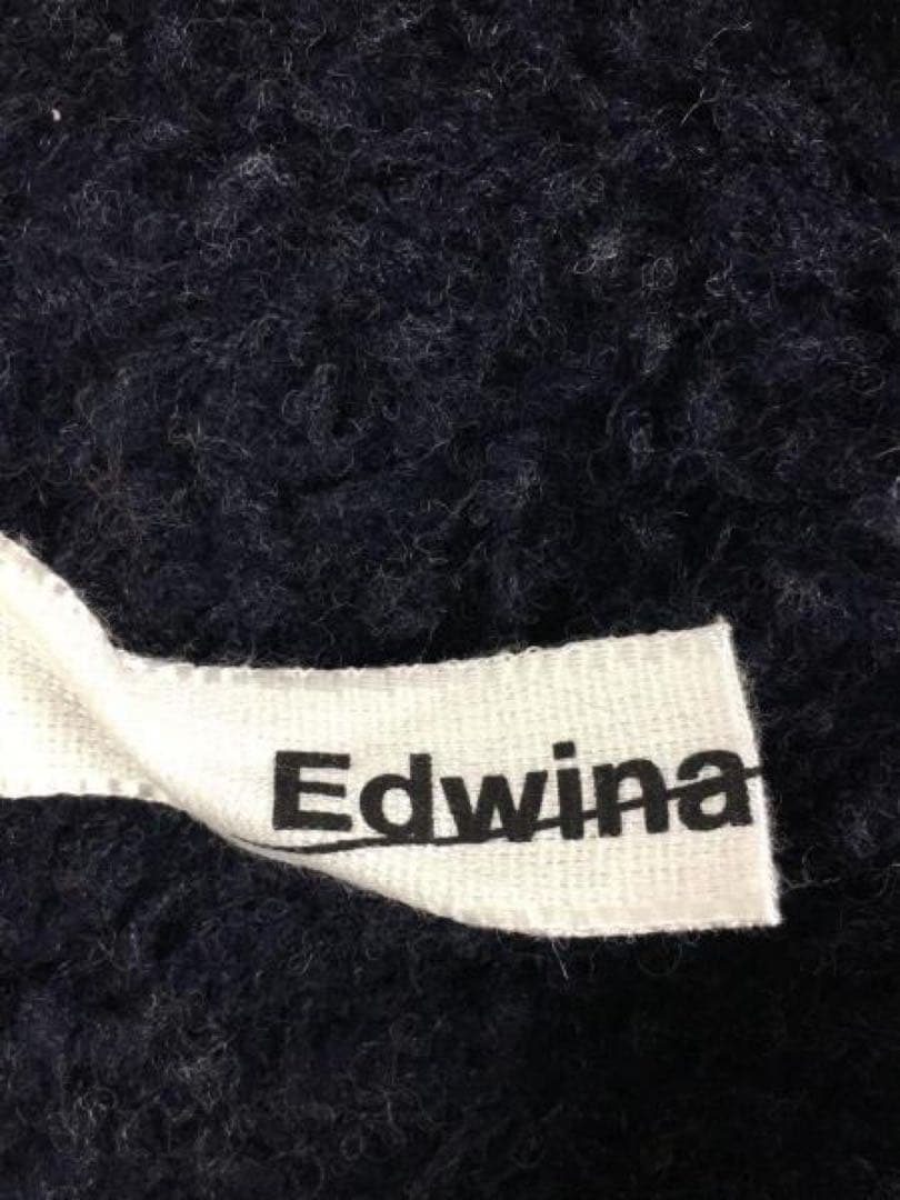 美品レア　Edwina horl ボア　ダッフルコート ダークネイビー