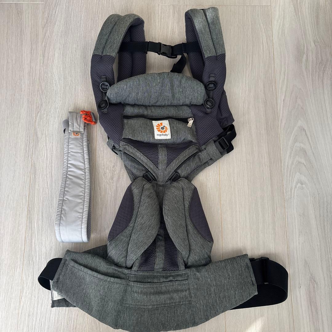【美品】エルゴベビー　オムニ360　クールエア　メッシュ　チャコールグレー