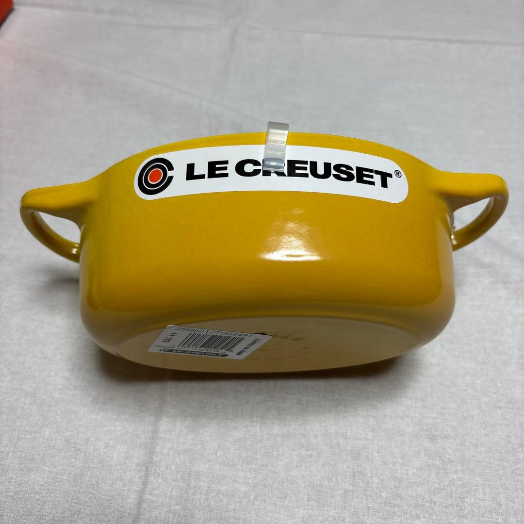 【未使用】ル・クルーゼ ココット オーバル 17cm イエロー