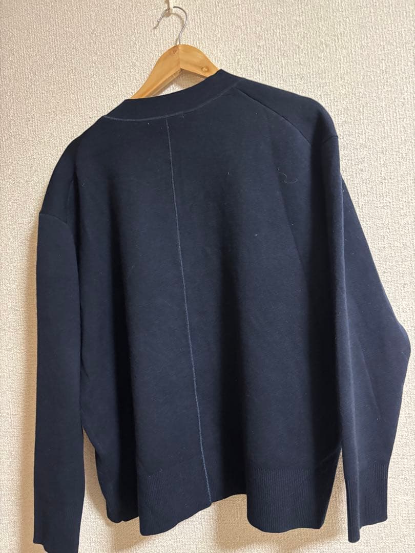 《追加》[25AW新作］コットンカシミヤミックスダブルニットVネックカーディガン