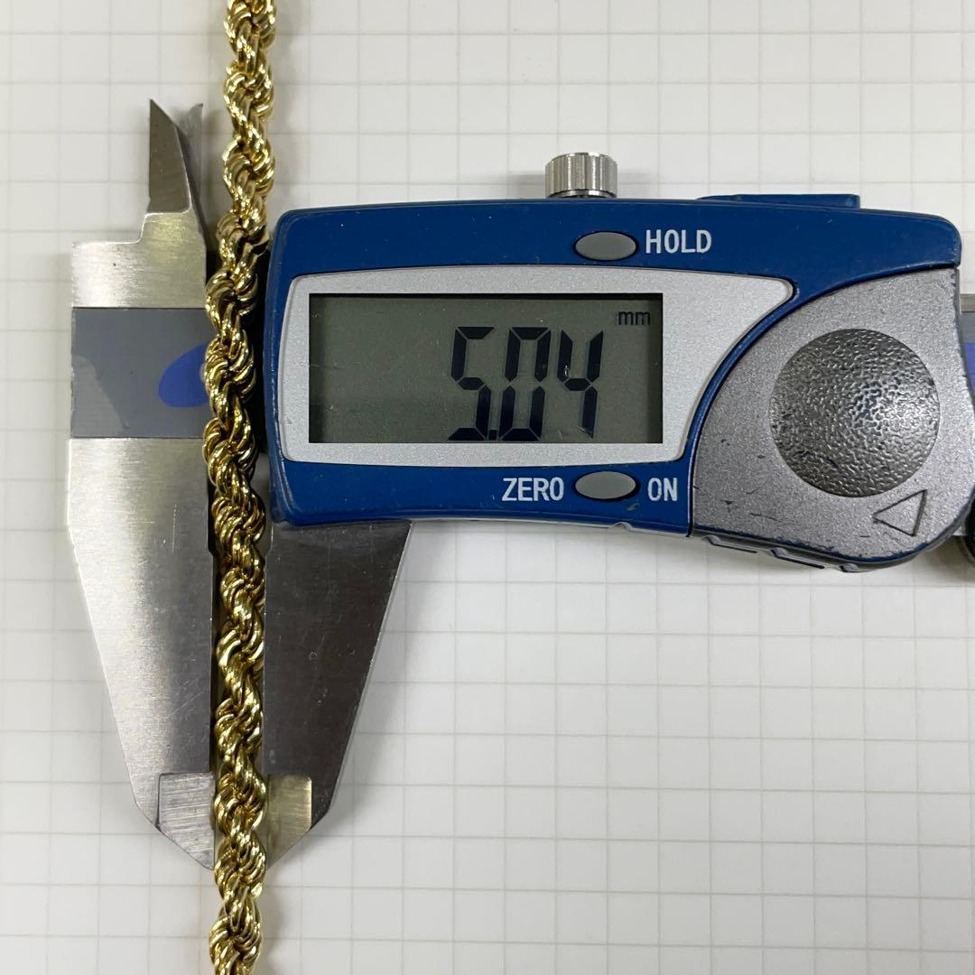 18金 パイプロープチェーン18.9g 54cm