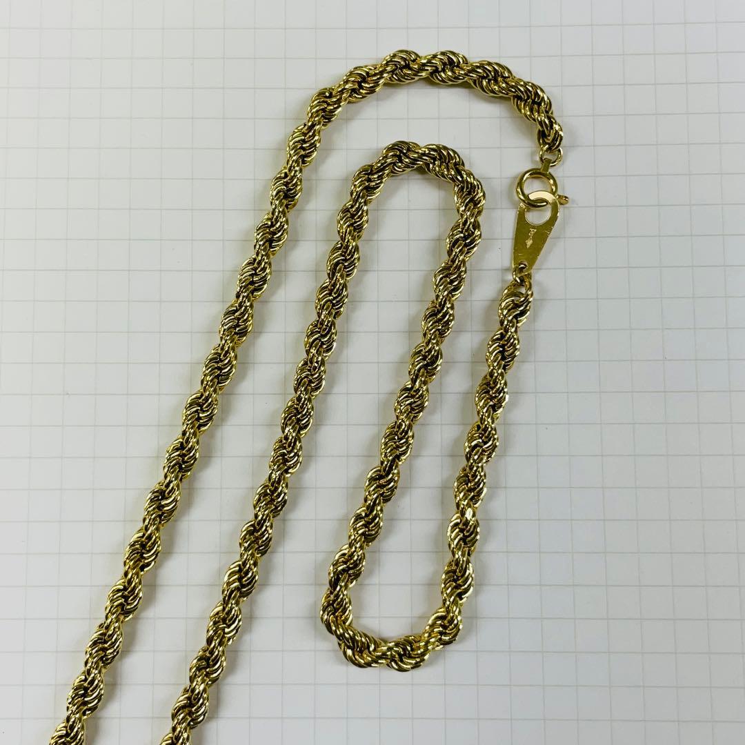 18金 パイプロープチェーン18.9g 54cm