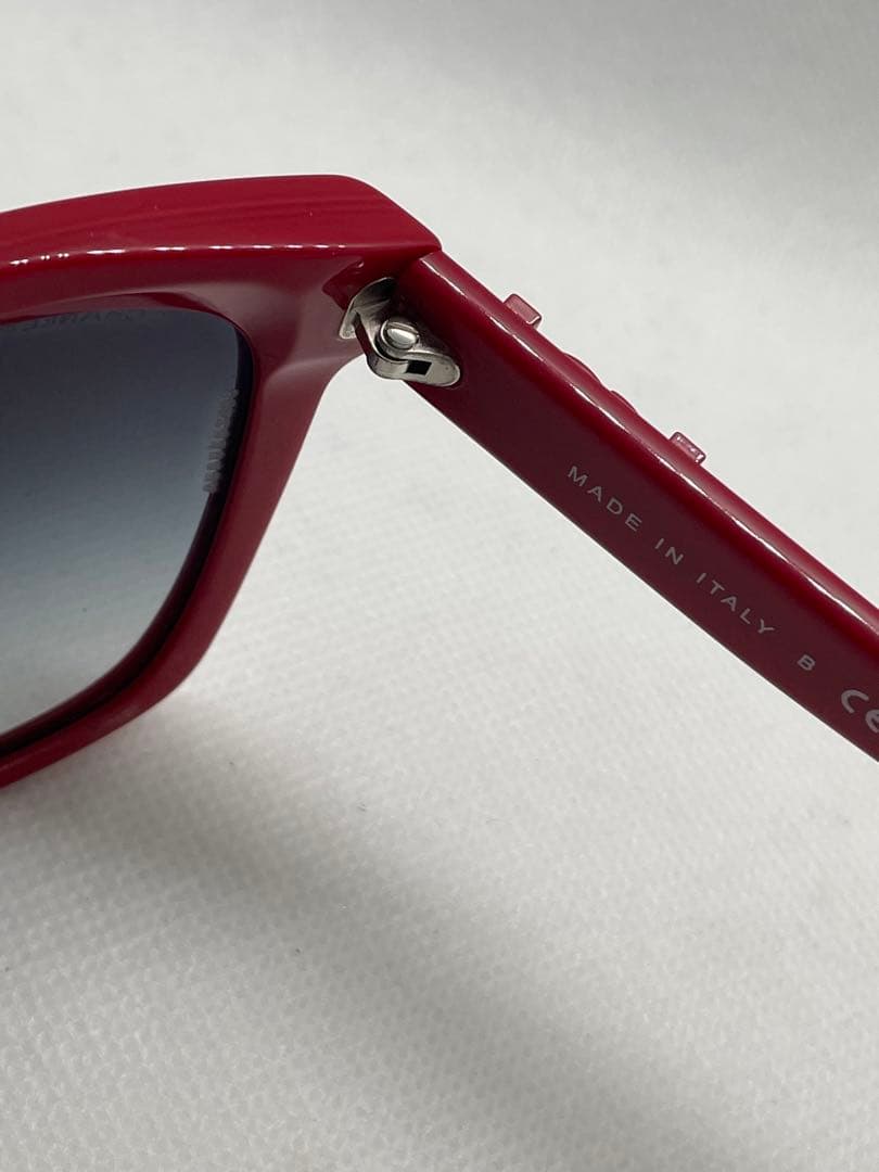 CHANEL サングラス ウェリントン 56口-18 レッド