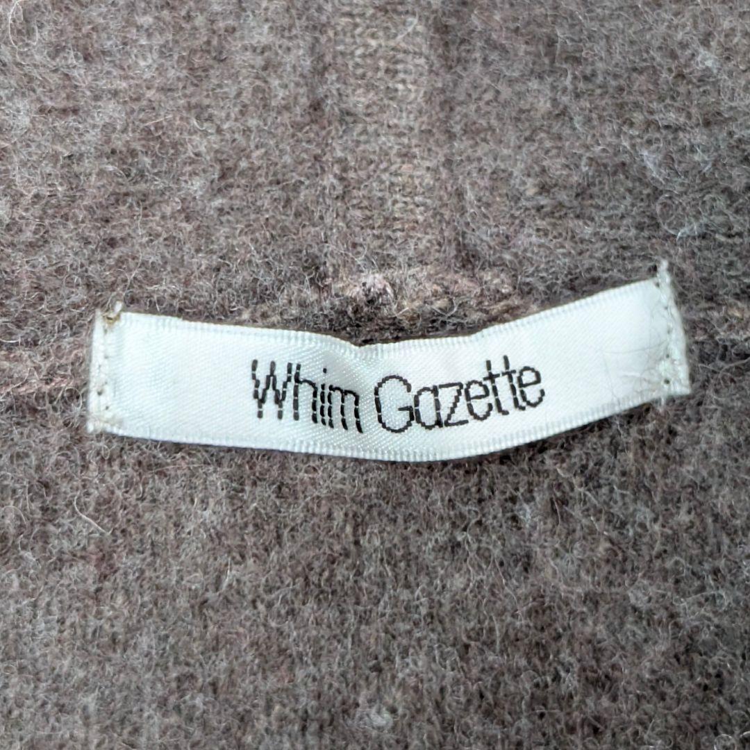 Whim Gazette フォックス混 ウール ロングカーディガン ガウン