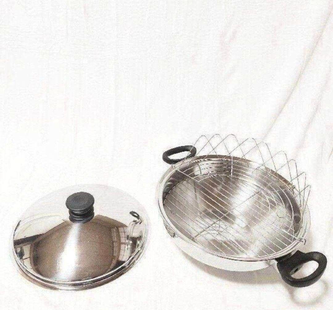 専用2024年製 超美品1~2回使用のみ アムウェイ ウォック 鍋網付き@