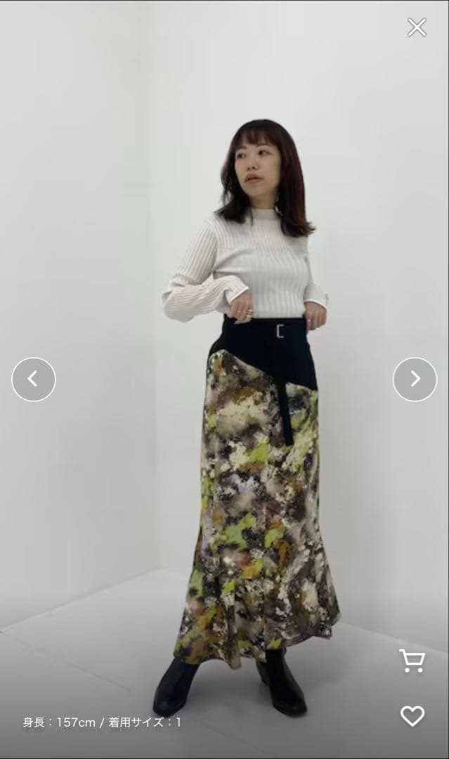 [美品] UNITED TOKYO ミネラーアートタイトスカート サイズ2