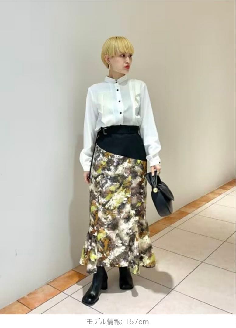 [美品] UNITED TOKYO ミネラーアートタイトスカート サイズ2
