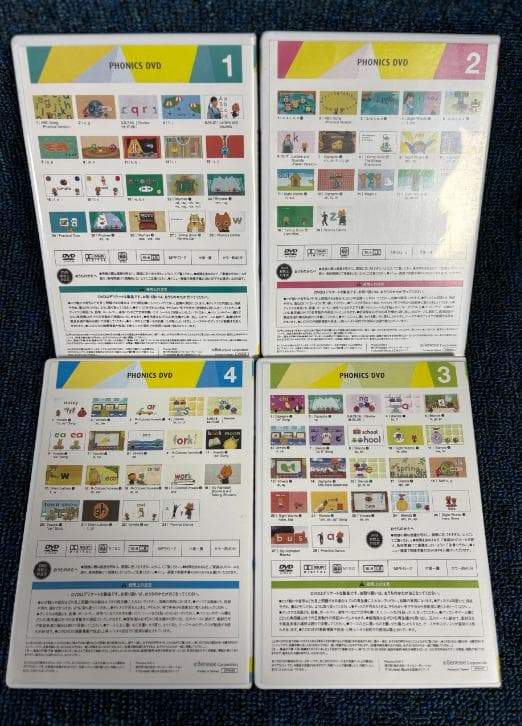 ワールドワイドキッズ フォニックス DVD全巻1～4
