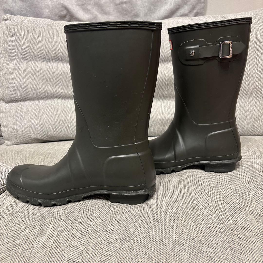 【格安美品】HUNTER ブラック 長靴 バックル付き 25.0㎝