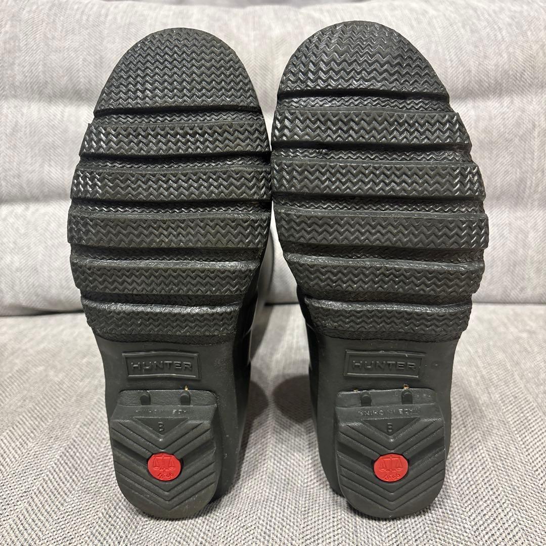 【格安美品】HUNTER ブラック 長靴 バックル付き 25.0㎝