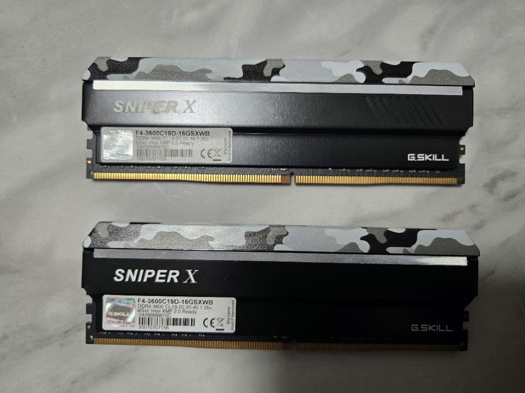 G.SKILL メモリー DDR4 16GB（8GB 2枚） 3600MHz