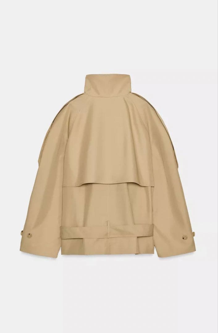 【ZARA】 ハイネックトレンチコートZW