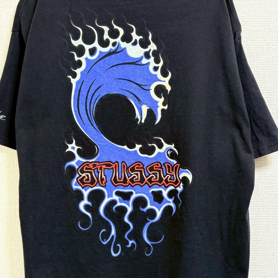 希少　OLD STUSSY 　波デザインTシャツ