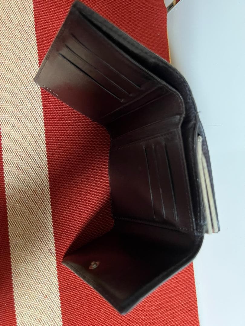 (4391)LOEWE ロエベ アナグラム 三つ折り財布 がま口 総柄