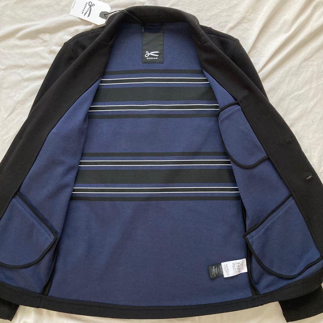 ダグ付き未使用品✨DENHAM デンハム　ニット　テーラードジャケット　ブラック