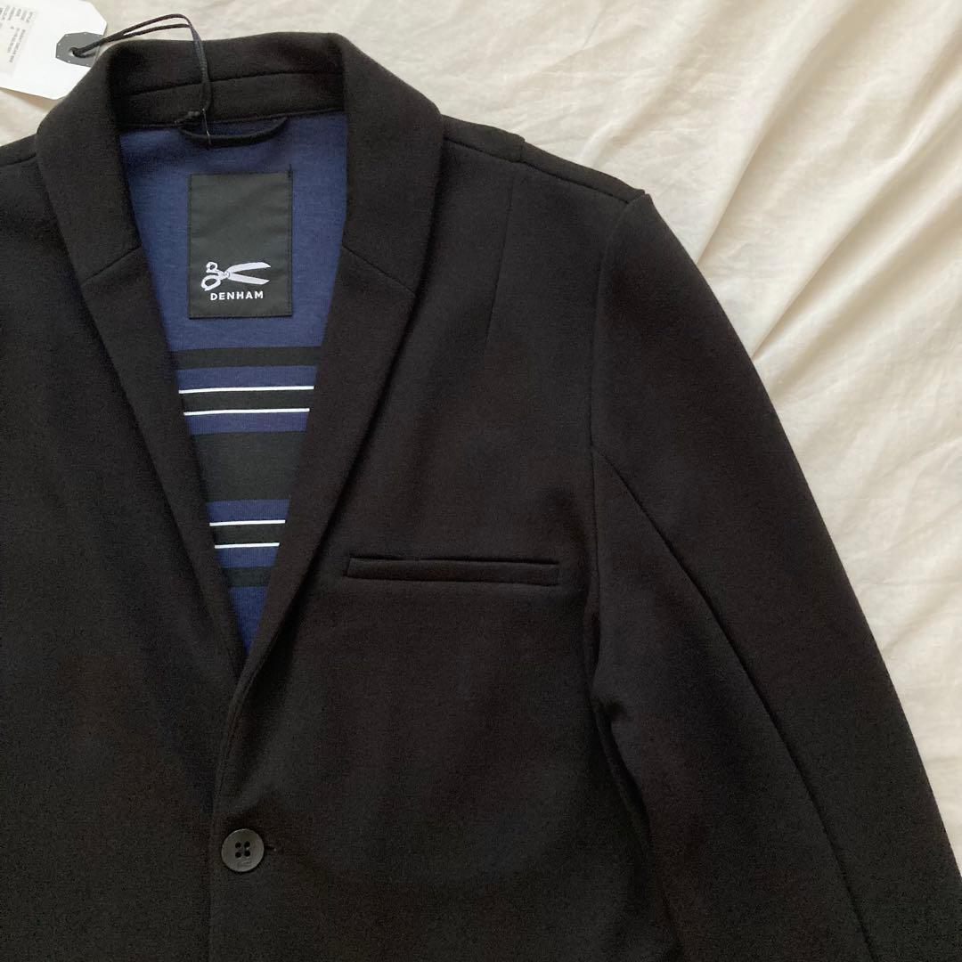 ダグ付き未使用品✨DENHAM デンハム　ニット　テーラードジャケット　ブラック