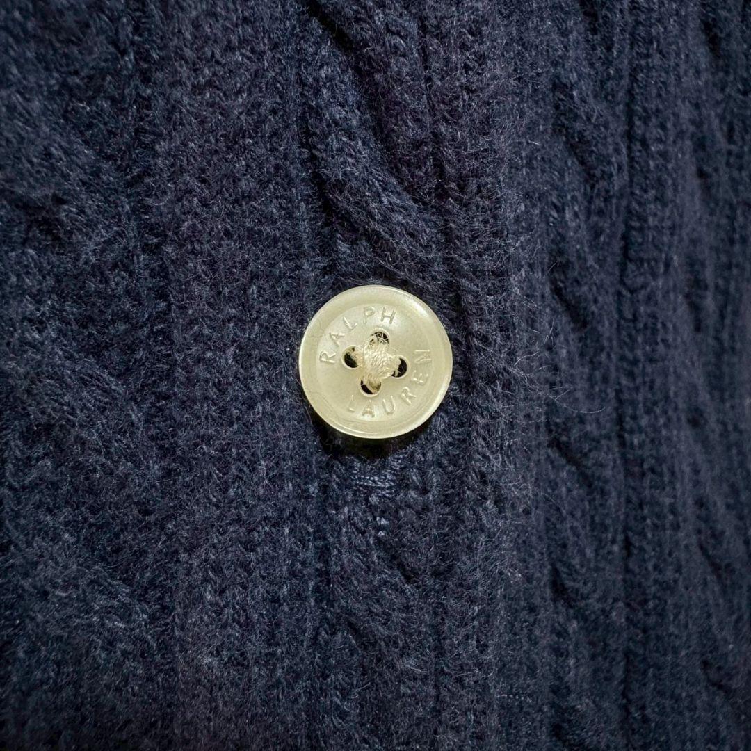 POLO RALPH LAUREN ケーブル カーディガン ポニー 刺繍 XS