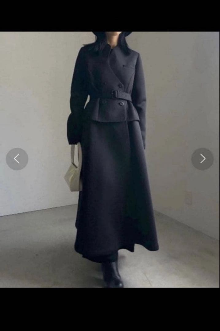 AMERI アメリCARDBOARD FLARE DRESS COATコート