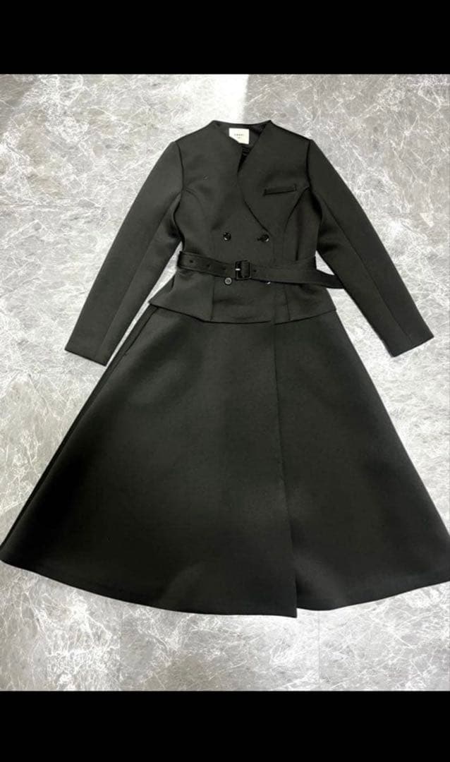 AMERI アメリCARDBOARD FLARE DRESS COATコート