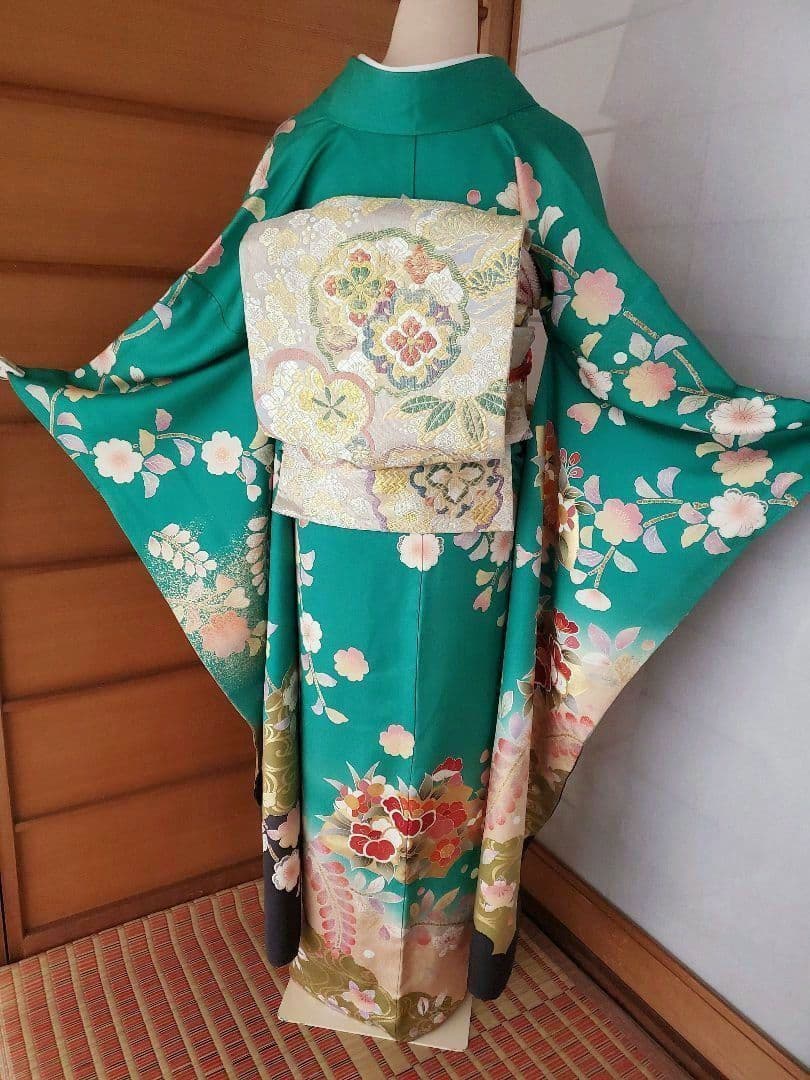 【トールサイズ＊176㎝】辻ケ花の振袖セット　袋帯　長襦袢　正絹　特価☆