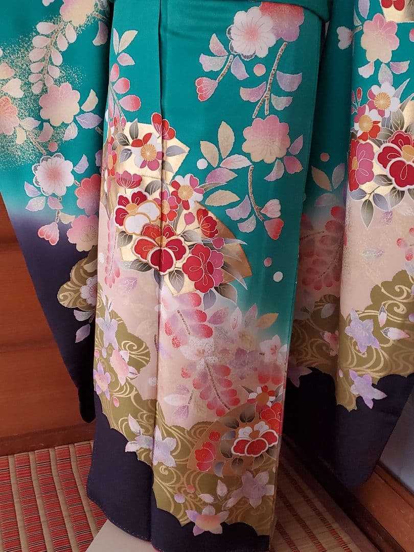 【トールサイズ＊176㎝】辻ケ花の振袖セット　袋帯　長襦袢　正絹　特価☆