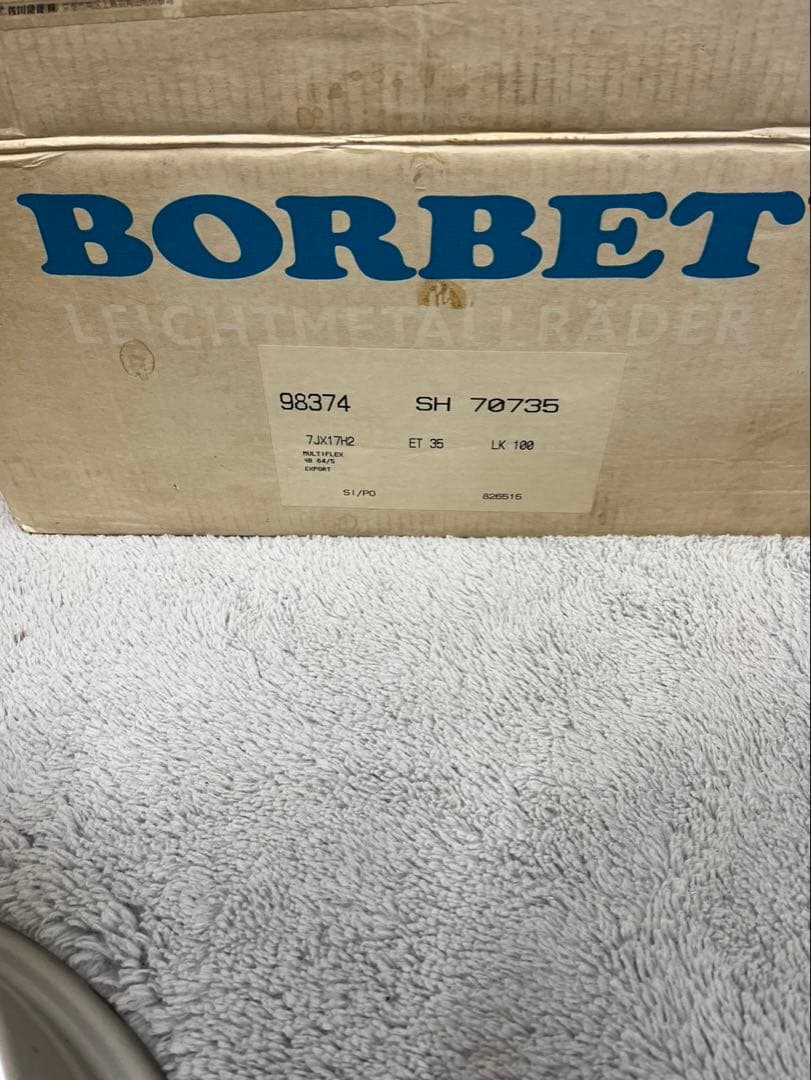 新品未使用品BORBET ボーベット17インチ 7J +35 PCD100 5穴