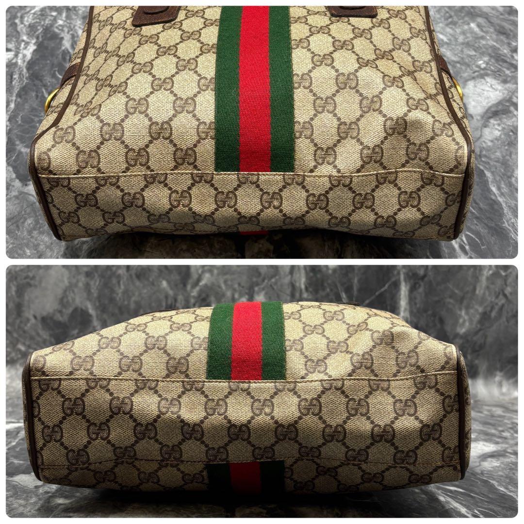 ✨美品✨GUCCI GG シェリーライン ボストンバッグ ブラウン ブラウン