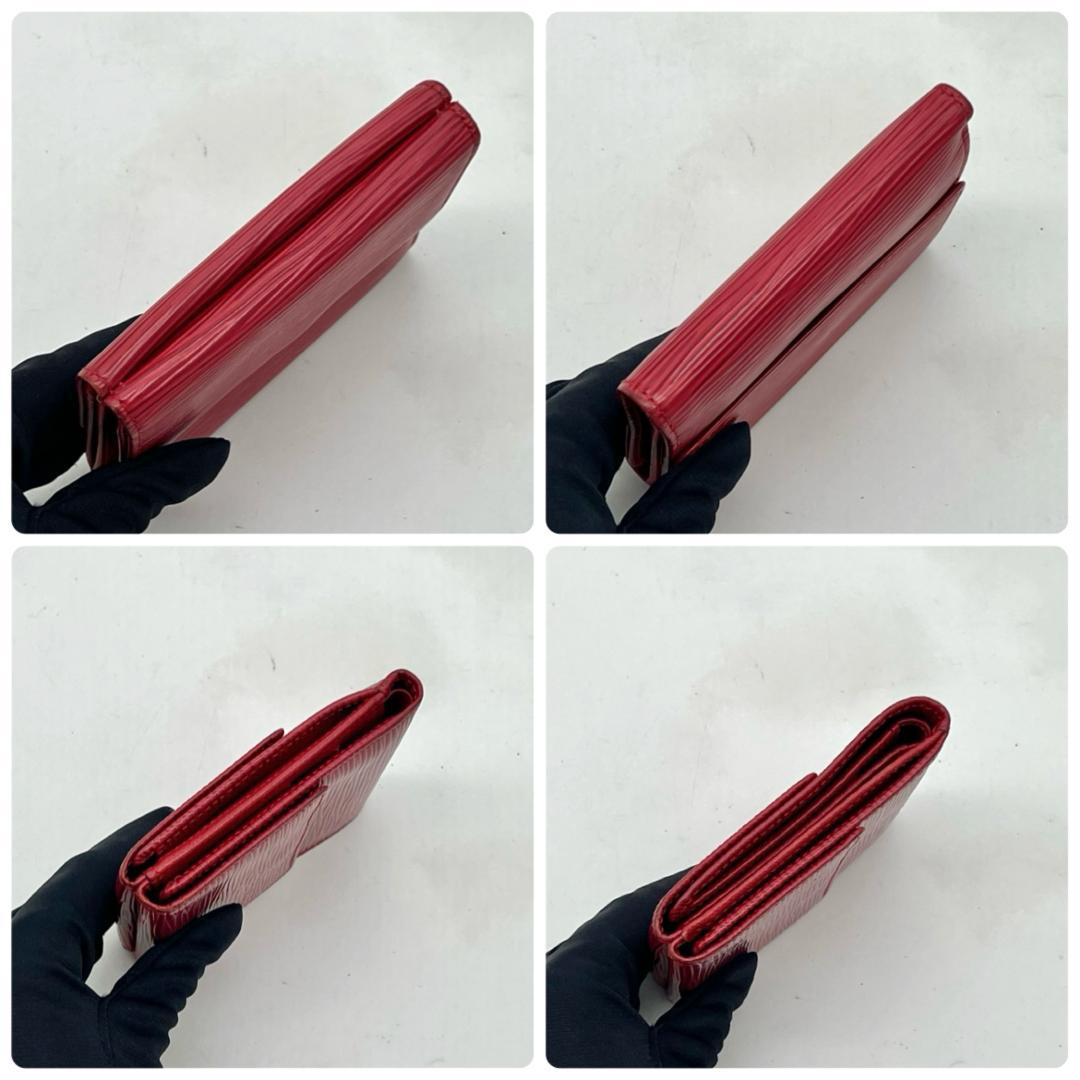 ルイヴィトン エピ ポルトモネ ビエ カルトクレディ 三つ折り財布 レッド 赤