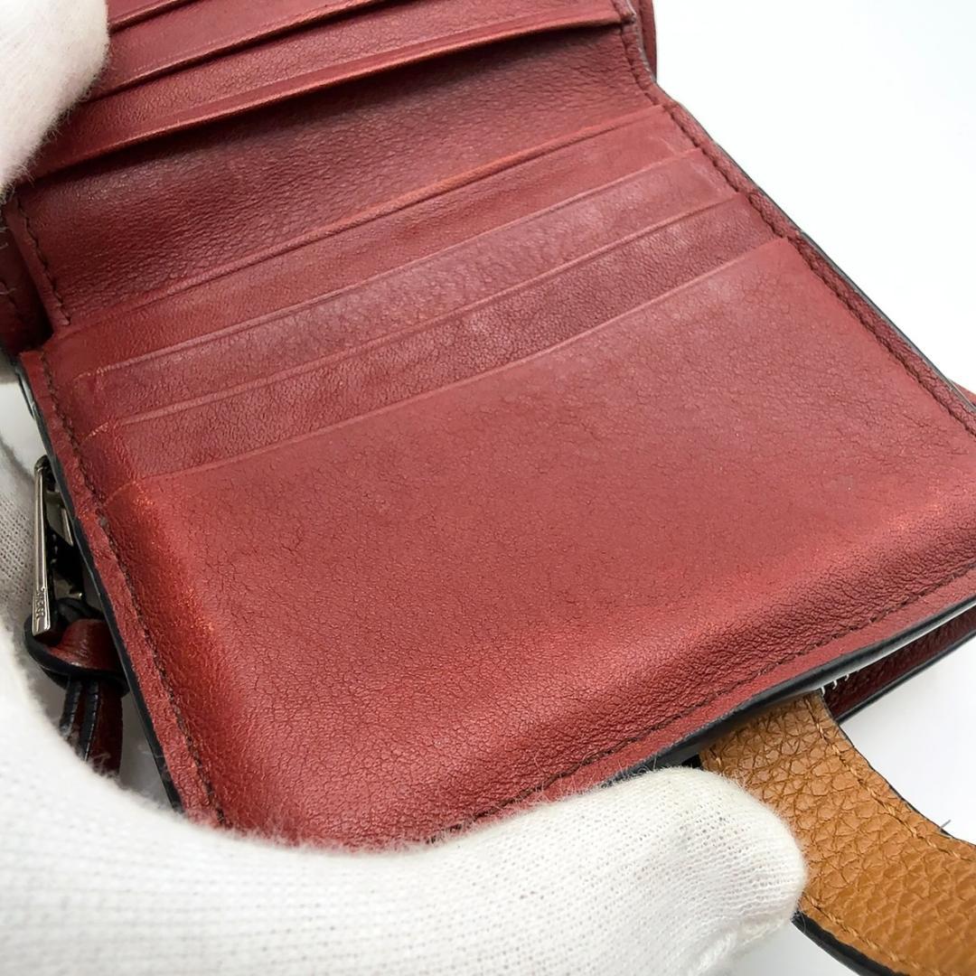 ◇ロエベ◇レザー/アナグラム/コンパクトウォレット/二つ折り財布/LOEWE