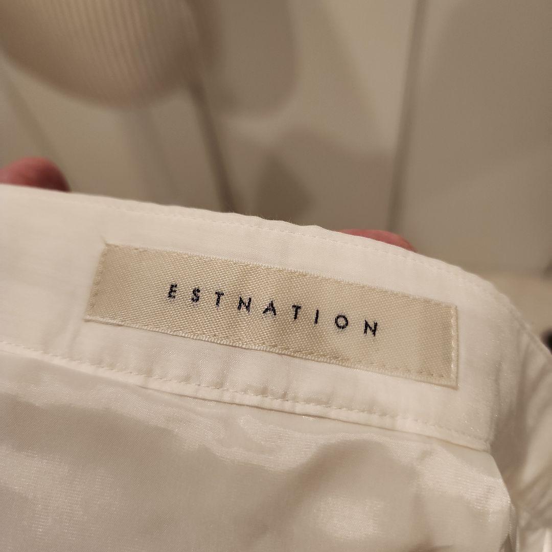 ESTNATION エンブロイダリーレースフレアロングスカート