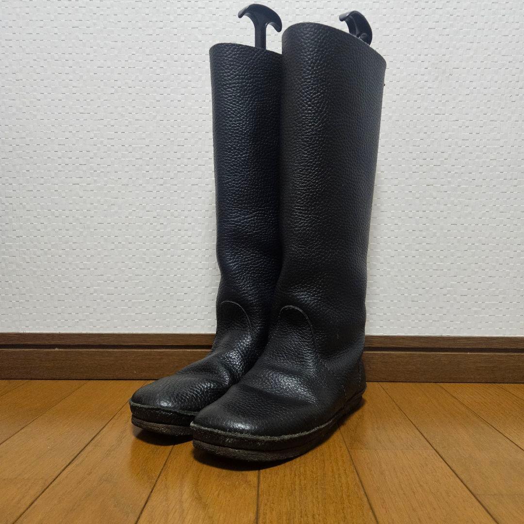 極美品☆ KOOS コース ロングブーツ シボ革 黒 人気