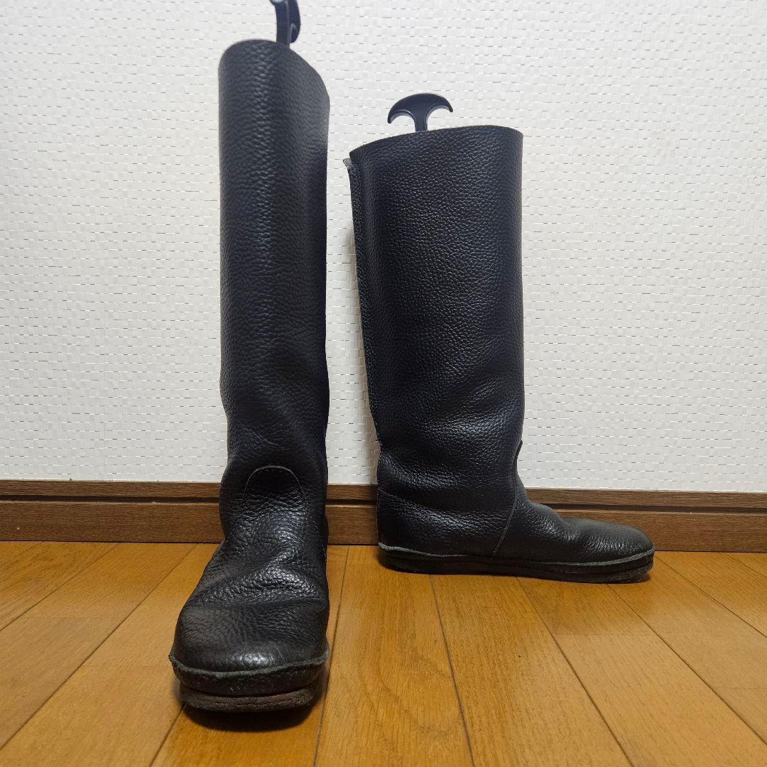 極美品☆ KOOS コース ロングブーツ シボ革 黒 人気