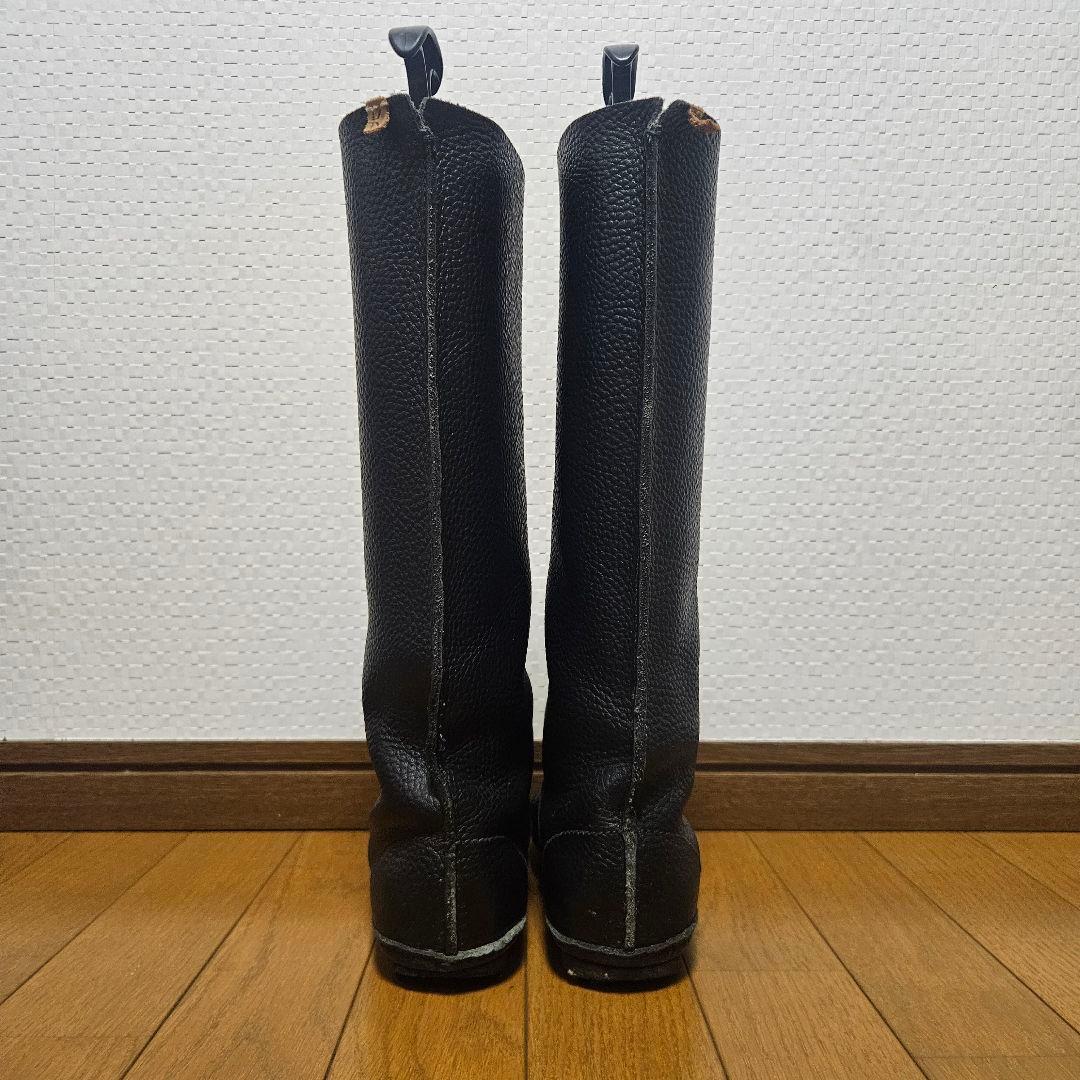 極美品☆ KOOS コース ロングブーツ シボ革 黒 人気