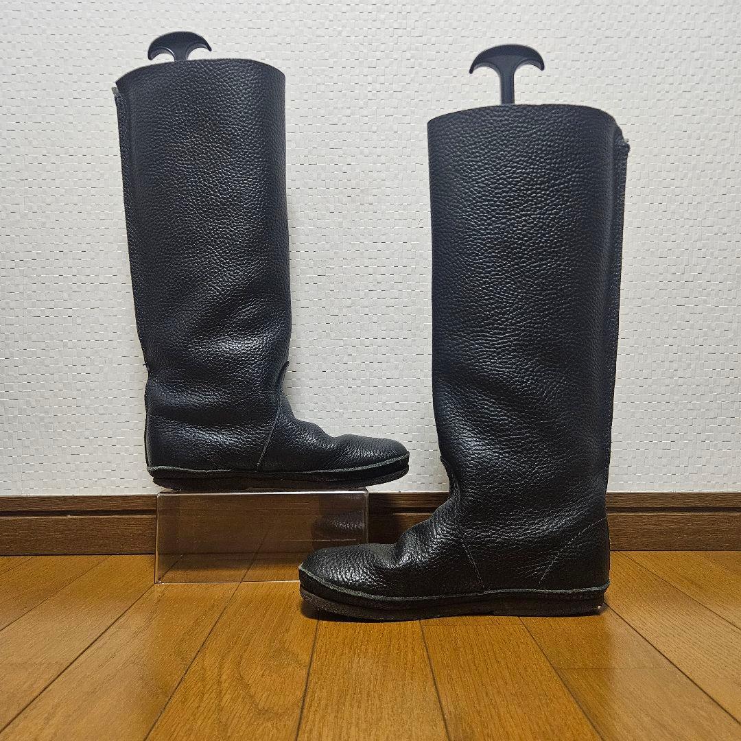 極美品☆ KOOS コース ロングブーツ シボ革 黒 人気